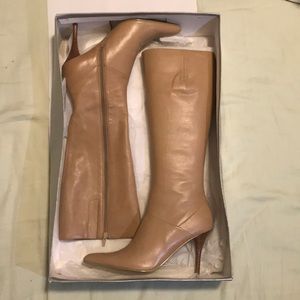Nine West Nude Leather Boots